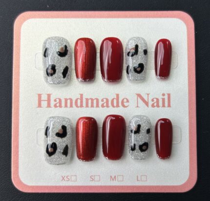 Leopard Print Christmas & Cherry Red(A-E-08)